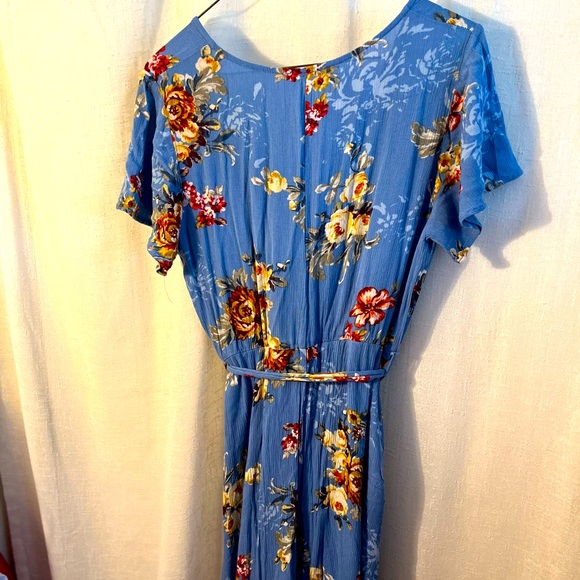 🦄🦄Staccato blu flower print wrap dress size:S - Picture 4 of 5